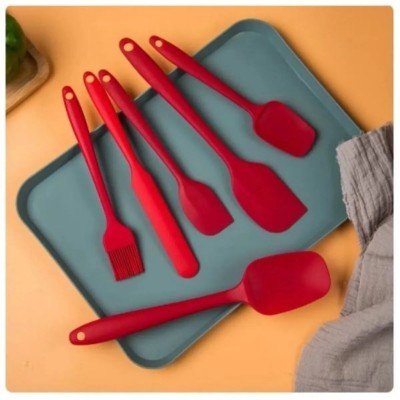 Isıya Dayanıklı Yanmaz Yapışmaz Silikon Spatula Seti 6 Parça